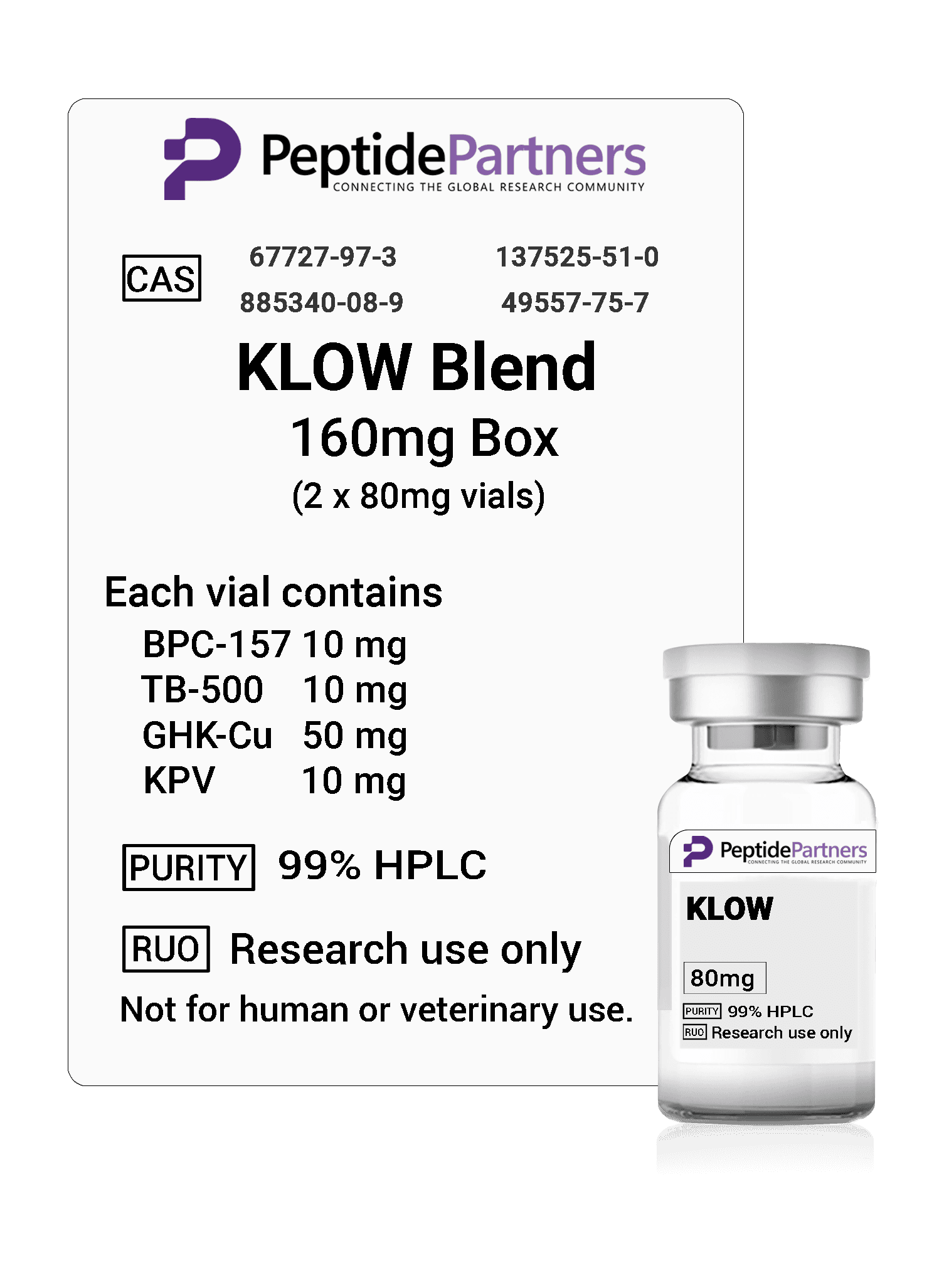 KLOW Peptide Blend research vial