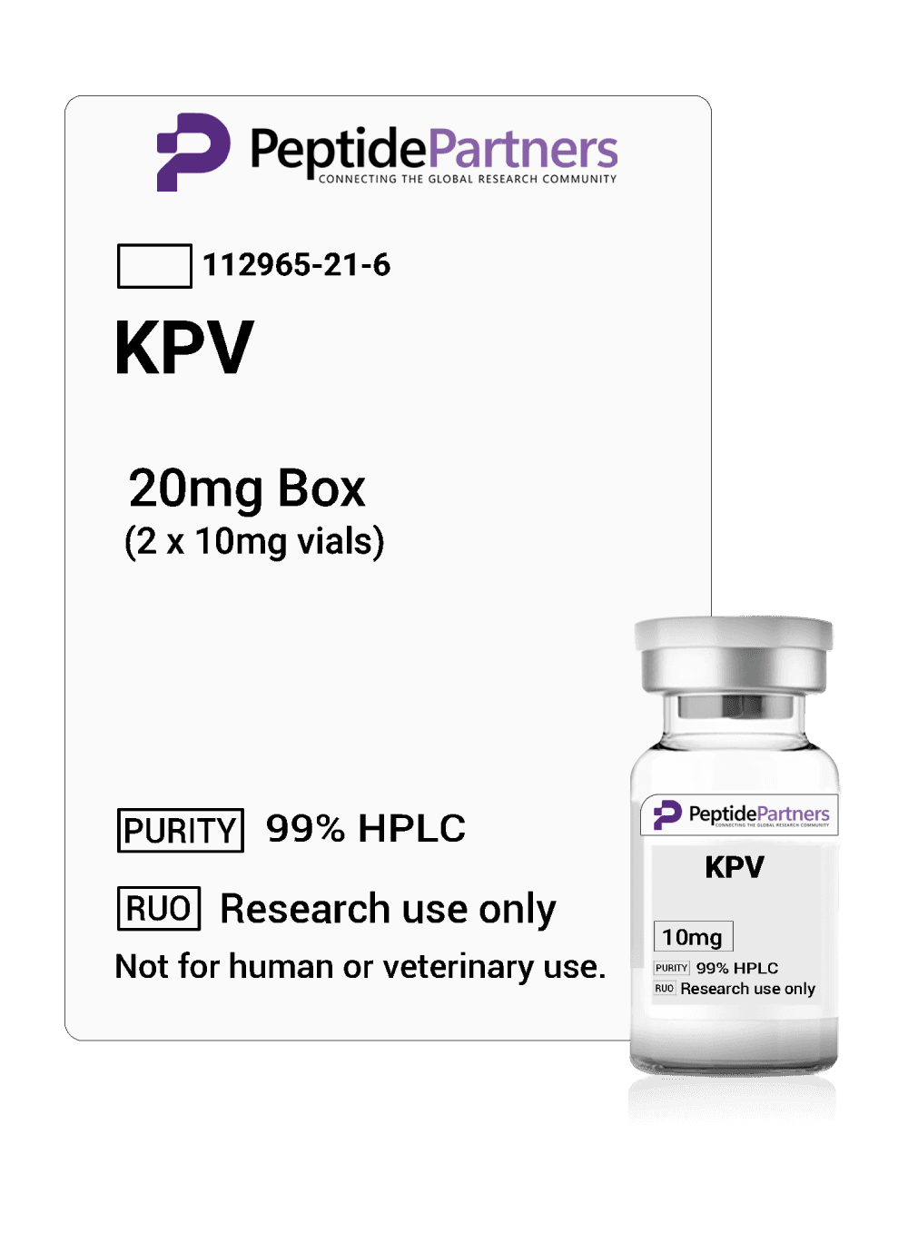 KPV Peptide research vial